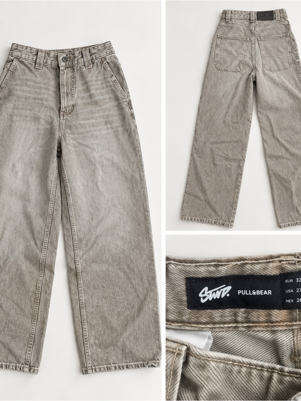 Pull&Bear Brown Wide-Leg Jeans – Size 27 NWOT